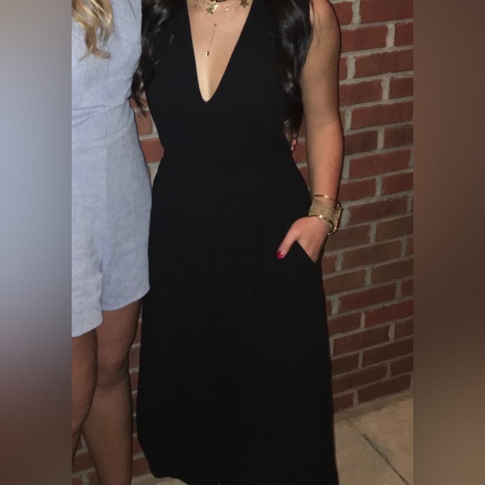 GIANNI BINI Cropped Black Jumpsuit, size XS